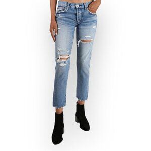 Moussy Light Blue Distressed Jeans